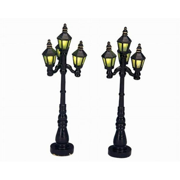 Lemax Street Lamp Set Lot of 7 14 Vintage Village People /& 2 Adapters